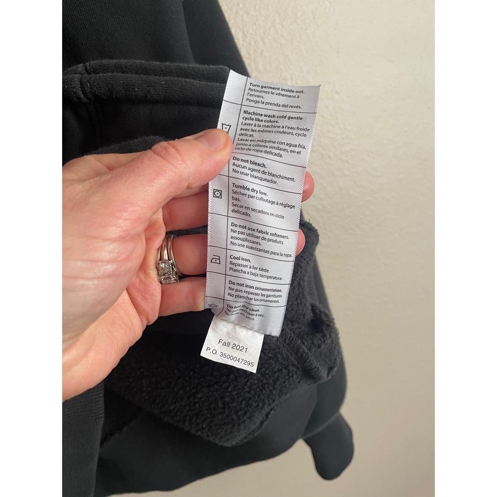 Carhartt Rain Defender Loose Fit Full Zip Hoodie Large Black Heavyweight Thermal - Picture 7 of 7